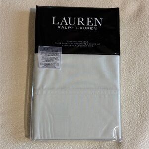 Ralph Lauren Sage king Pillowcases new set of 2 Sloane